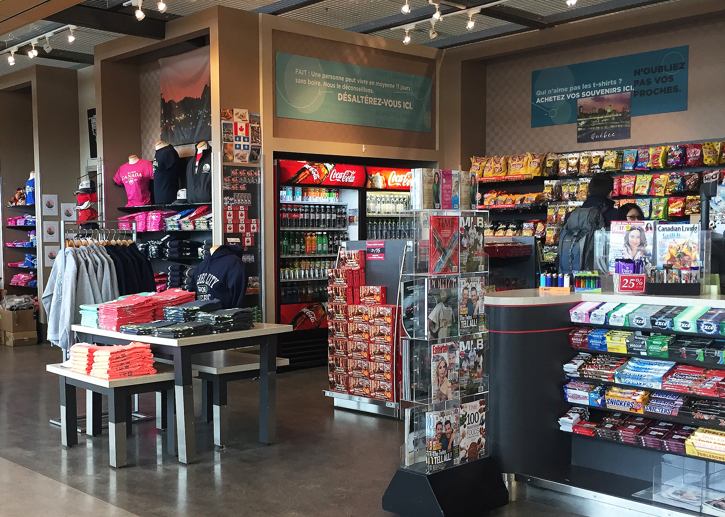 Shops and restaurants of Québec City Jean Lessage Internationa; Airport
