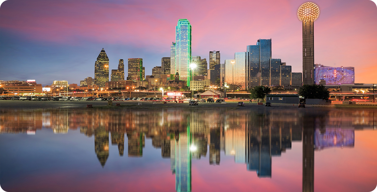 Downtown Dallas at dawn