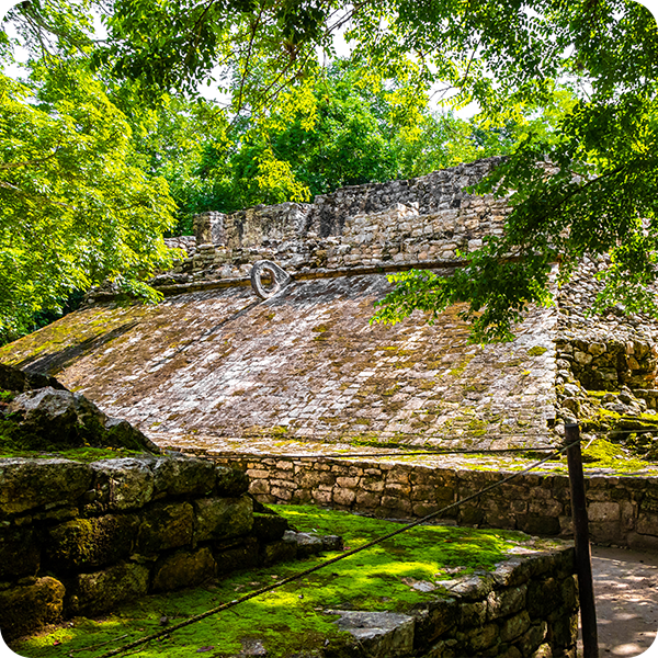 Mayan ruin at the archeological site of Cobá