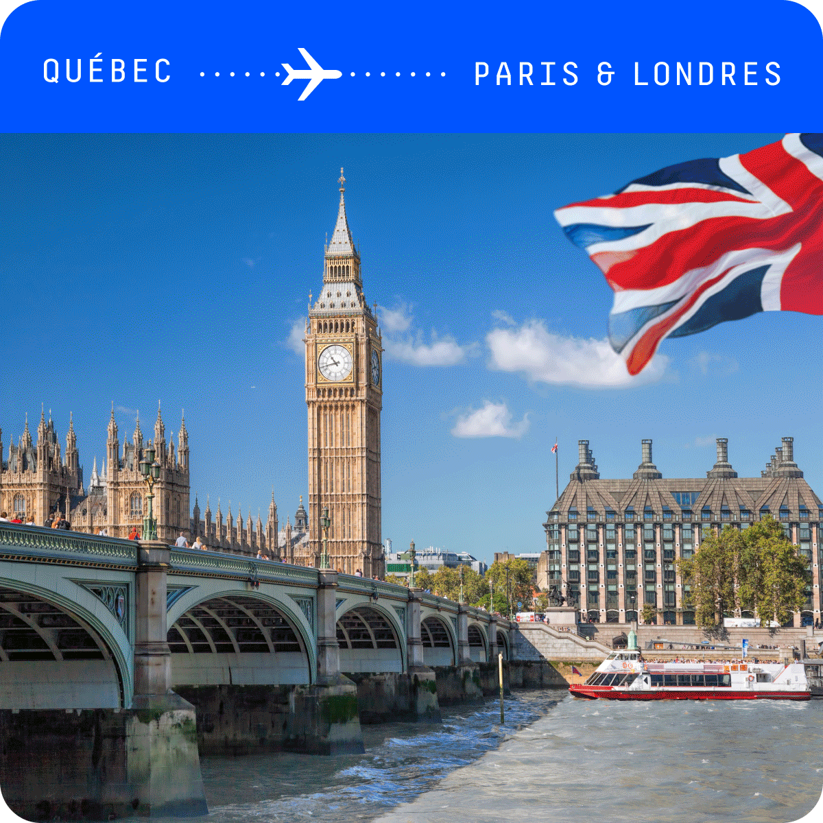 Paris et Londres YQB - Nos destinations desservies